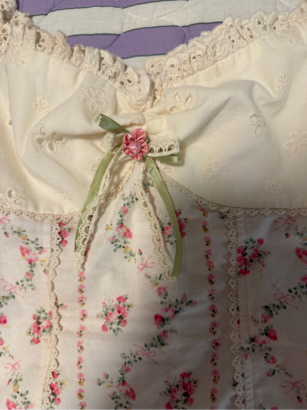 Lacemade Floral Coquette Lace Tops Bundle XS – 2 Tops - Picture 4 of 11